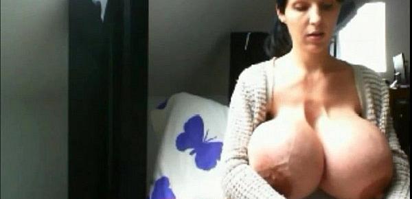  Milf with Gigantic Boobs on webcam